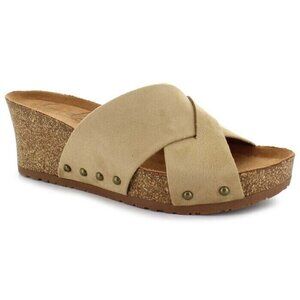 ZODIAC BNWTWomen's beige "Mila" slide sandals sz 7 wedge